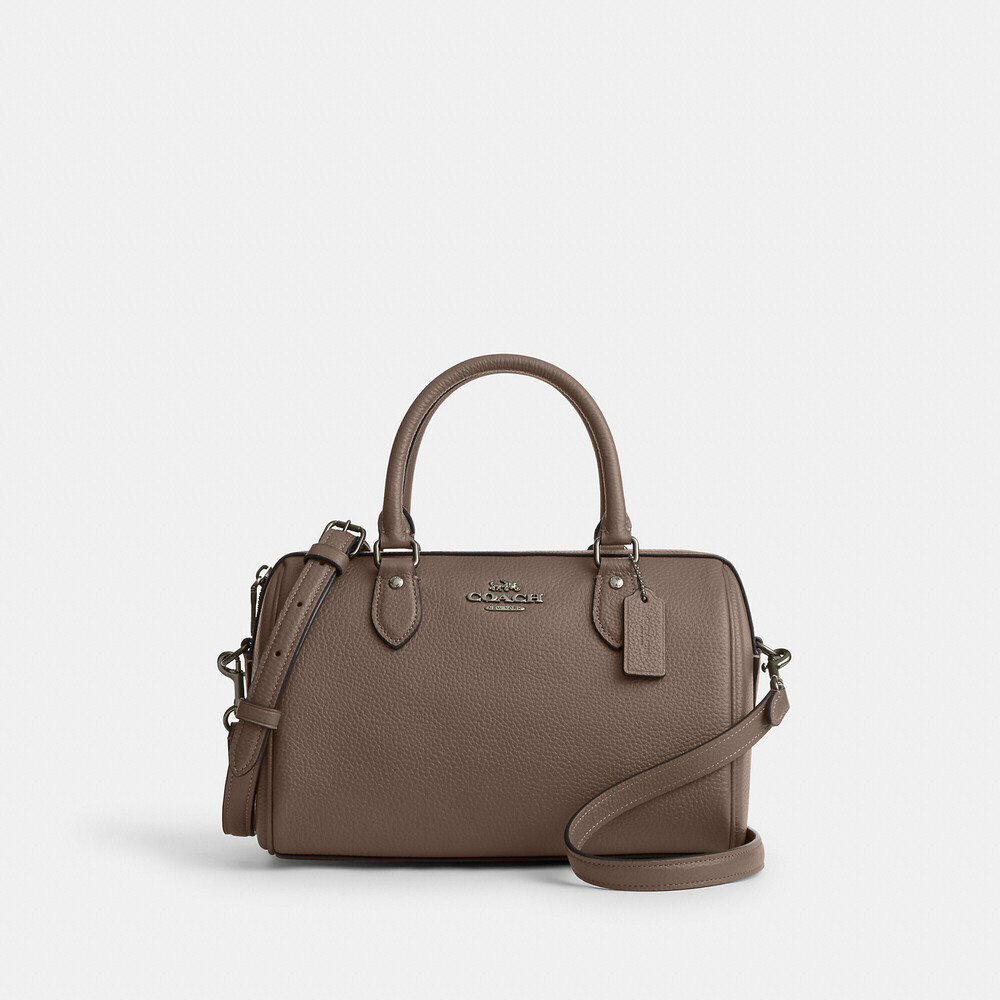 Coach Outlet Rowan Satchel Bag Gunmetal Dark Stone